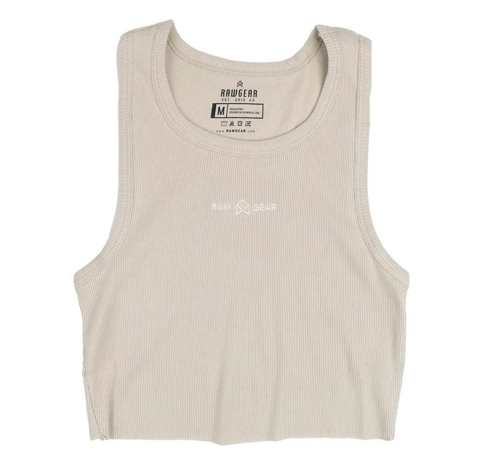 Top corto in maglia a coste da donna Raw Gear