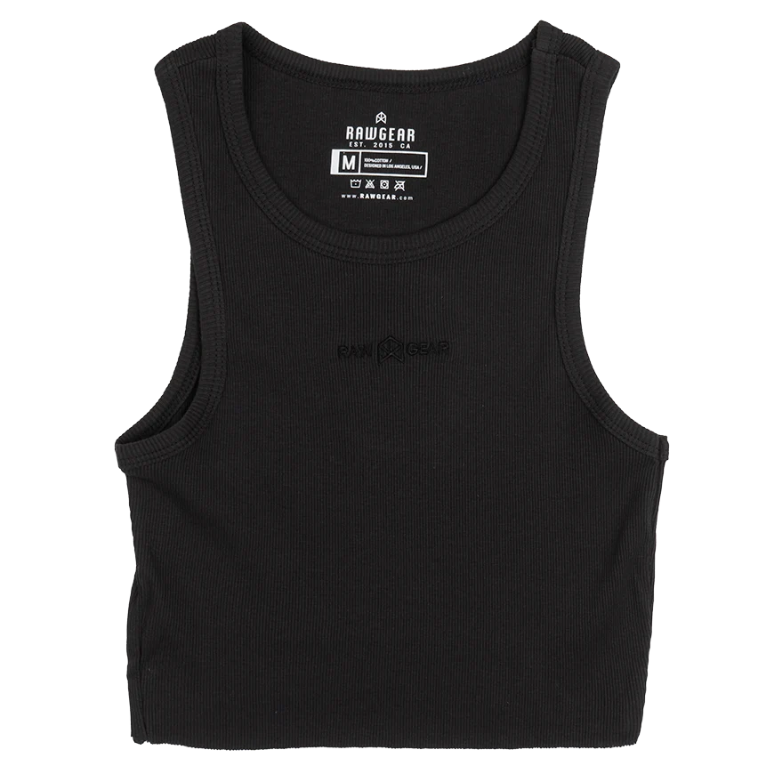 Top corto in maglia a coste da donna Raw Gear