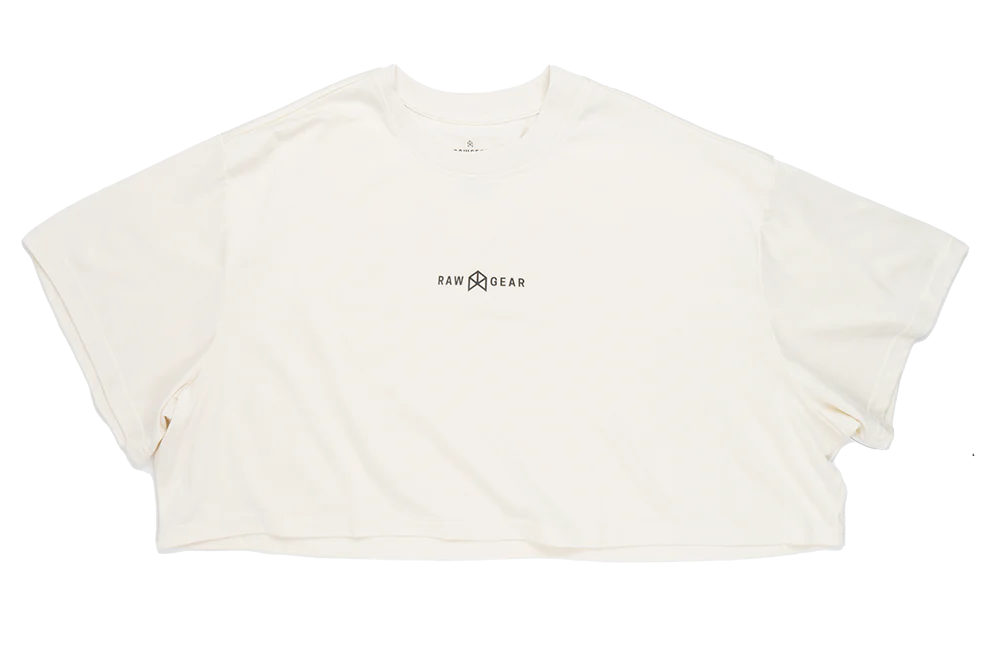 Maglietta corta da donna Raw Gear bianco sporco