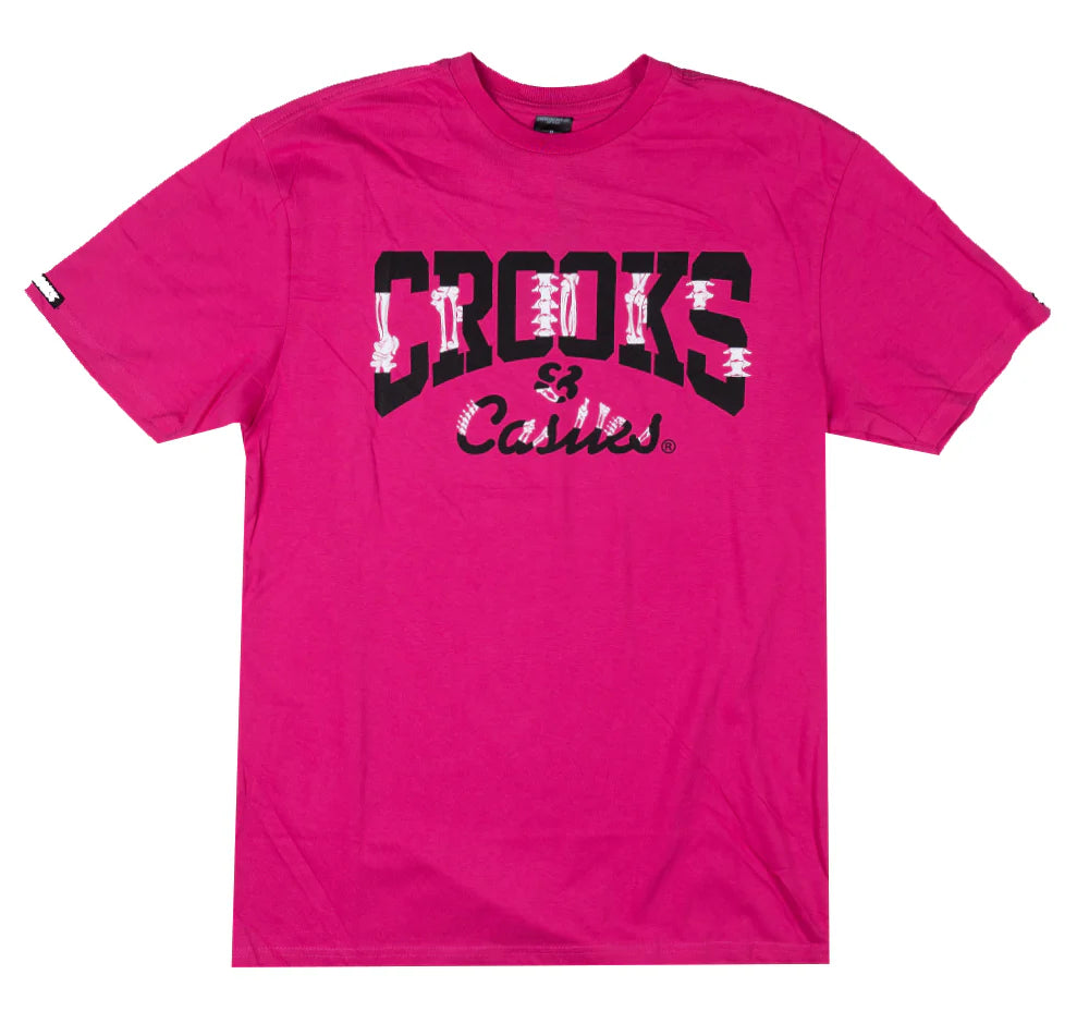 Maglietta grafica Crooks & Castles rosa shocking