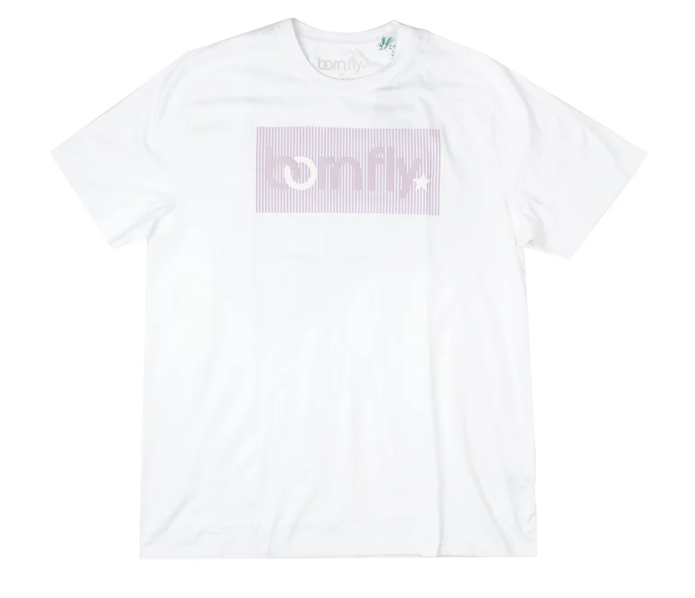 Maglietta bianca con logo Born Fly